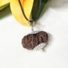 Buy 17 Mukhi Rudraksha Nepal, 33.28mm size in silver pendant