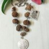 Shop Navagraha Rudraksha Mala Indonesian, silver chain