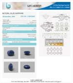 Blue Sapphire (Neelam) Certificate