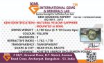 Yellow Sapphire (Pukhraj) Certificate
