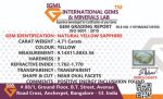 Yellow Sapphire (Pukhraj) Certificate