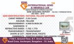 Yellow Sapphire (Pukhraj) Certificate