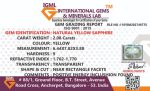 Yellow Sapphire (Pukhraj) Certificate