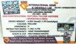 Yellow Sapphire (Pukhraj) Certificate