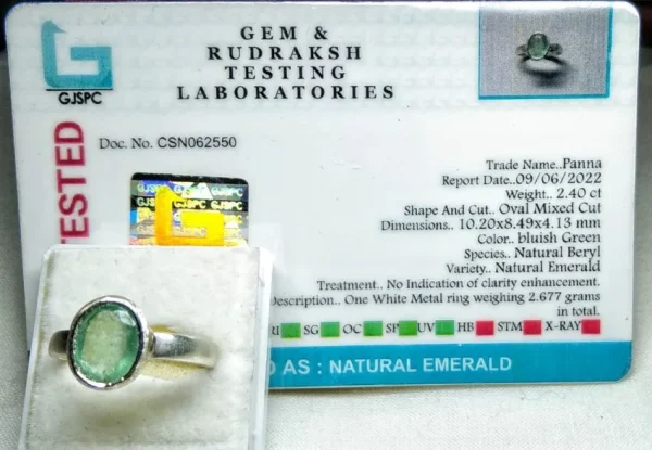 Emerald (Panna) Certificate