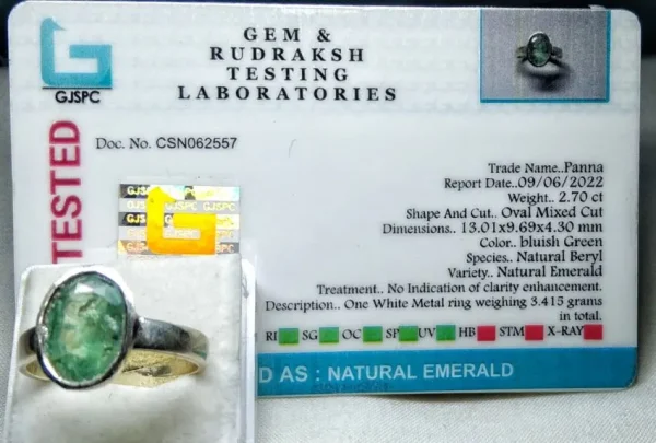 Emerald (Panna) Certificate