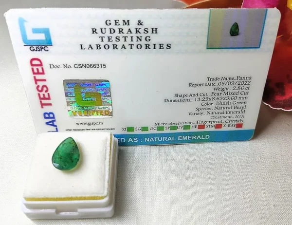 Emerald (Panna) Certificate