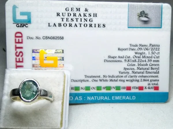 Emerald (Panna) Certificate