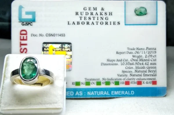 Emerald (Panna) Certificate