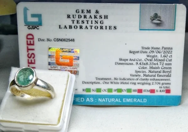 Emerald (Panna) Certificate