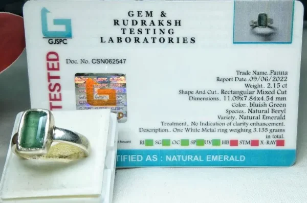 Emerald (Panna) Certificate