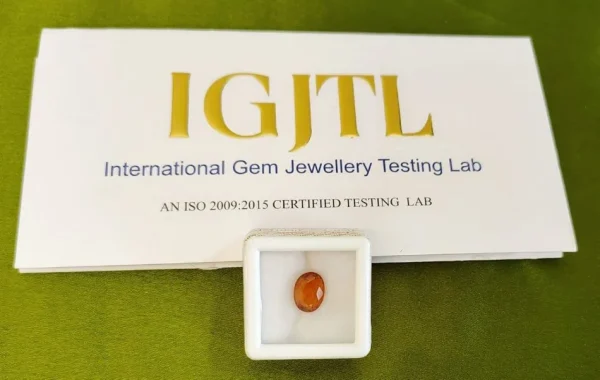 Hessonite (Gomedh) Certificate