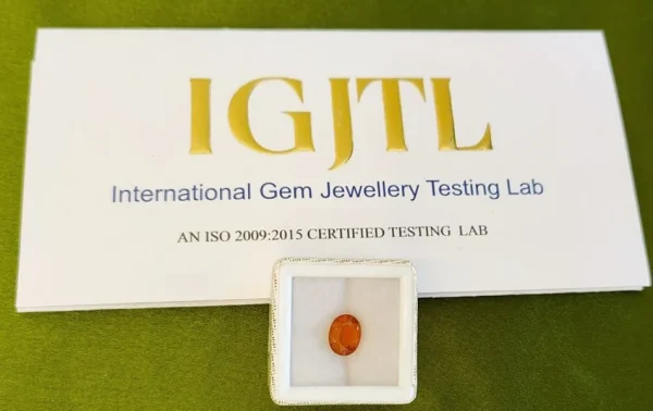 Hessonite (Gomedh) Certificate