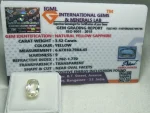Yellow Sapphire (Pukhraj) Certificate