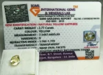 Yellow Sapphire (Pukhraj) Certificate