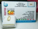 Yellow Sapphire (Pukhraj) Certificate