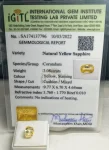 Yellow Sapphire (Pukhraj) Certificate