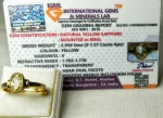 Yellow Sapphire (Pukhraj) Certificate