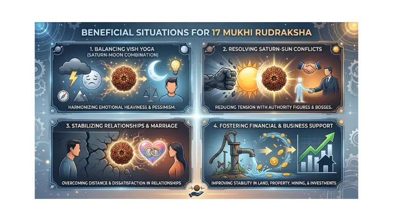 Situations Where 17 Mukhi Rudraksha May Be Helpful