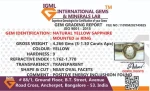 Yellow Sapphire (Pukhraj) Certificate