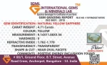Yellow Sapphire (Pukhraj) Certificate
